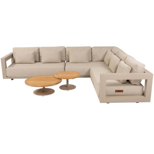 Metropolitan Latte Eck-Loungeset mit Volta Couchtischen