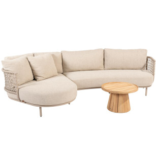 Sardinia Chaise-Loungeset mit Pablo Couchtisch