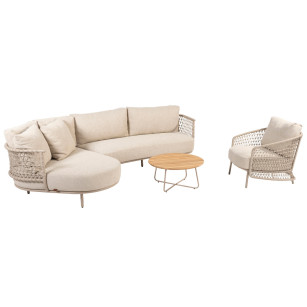 Sardinia Chaise-Loungeset mit Puccini Loungesessel und Verdi Couchtisch