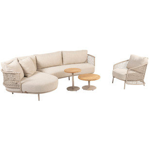 Sardinia Chaise-Loungeset mit Puccini Loungesessel und Volta Couchtischen