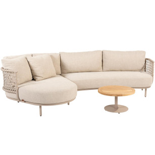 Sardinia Chaise-Loungeset mit Volta Couchtisch