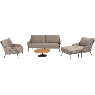 Montera Loungeset mit Hocker und Volta Kaffeetisch