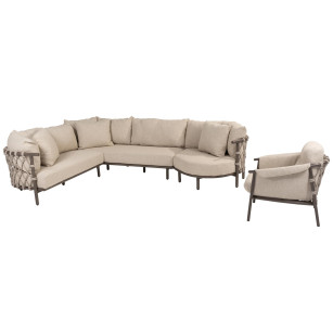 Ezra Eck-Loungeset mit Loungesessel