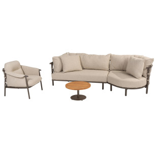Ezra Loungeset mit Loungestuhl und Volta Coffeetable