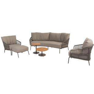 Capalbio Loungeset mit Hocker und Volta Coffeetables
