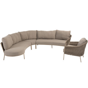 Comino Eck-Loungeset mit Low-Dining Stuhl