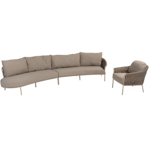 Comino loungebank met low-dining stoel