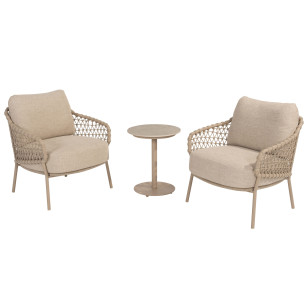 Sardinia Low-Dining Bistro-Set mit Boaz Sidetable
