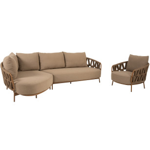 Biarritz Chaise-Longue Lounge-Set mit Loungesessel