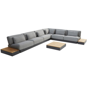 Ibiza big modular corner set with end tables and coffeetable