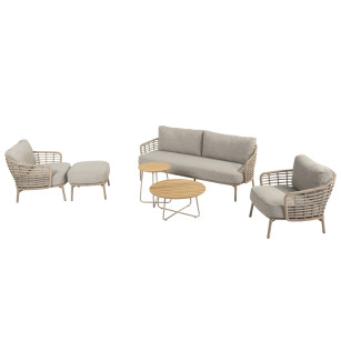 Como living set with Verdi tables and footstool