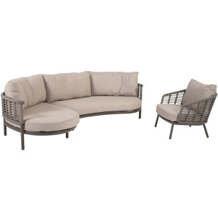 Puglia Terre Chaise-longue-Loungeset mit Loungesessel