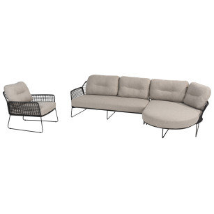 Rhodos Chaise Loungeset mit Loungesessel