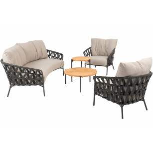 Albareto Loungeset mit Yoga-Couchtischen