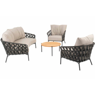 Albareto Loungeset mit Yoga Couchtisch