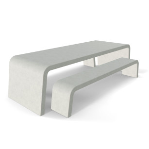 Liv Betonoptik-Gartentisch mit zwei Betonoptik-Bänken