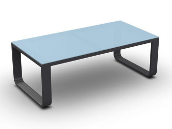 Reno Coffee Table Alu Charcoal Mat Glass Light Grey 120x60