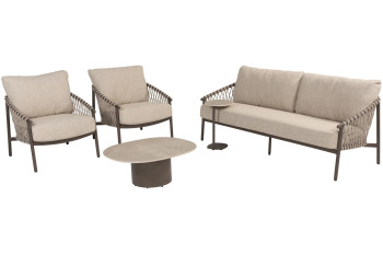 Allora Loungeset mit Sofie Couchtisch und Support-Tisch