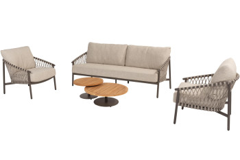 Allora Loungeset mit Volta Couchtischen
