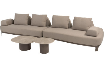 Santorini modulare Loungebank mit Sofie Couchtischen