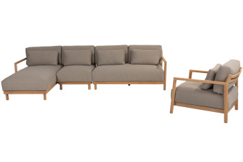 Marie Chaise-Loungeset mit Center und Loungesessel