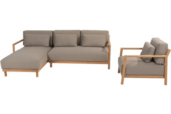 Marie Chaise-Loungeset mit Loungesessel