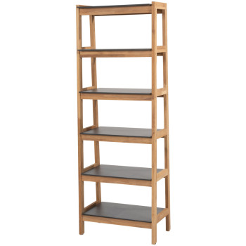 Liv rack natural teak with 6 HPL shelfs