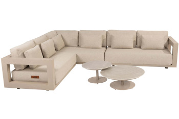 Metropolitan Latte Eck-Loungeset mit Boaz Couchtischen