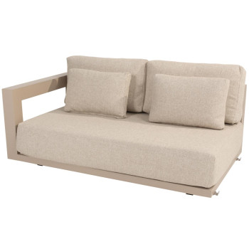 Metropolitan Latte 2.5 seater bench right arm with 5 cushions