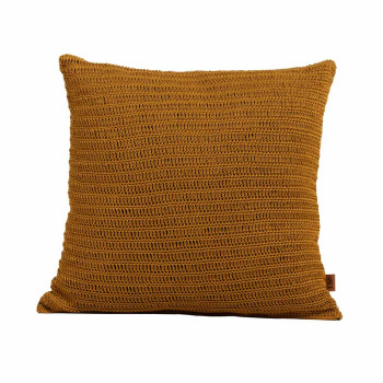 Knitted pillow caramel 50 X 50 cm