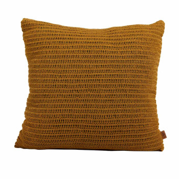 Knitted pillow caramel 60 X 60 cm