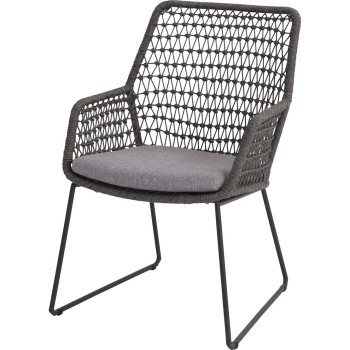 Babilonia mid grey dining tuinstoel