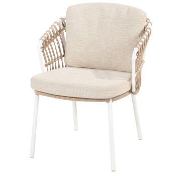 Dalias dining chair White with 2 cushions