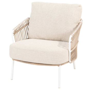 Dalias living chair White with 2 cushions