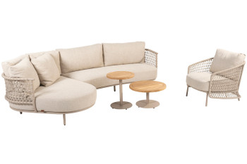 Sardinia Chaise-Loungeset mit Puccini Loungesessel und Volta Couchtischen