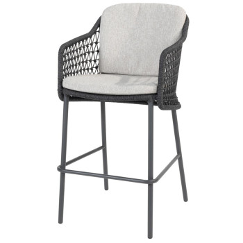 Tramonti bar chair Anthracite with 2 cushions