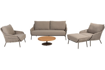 Montera Loungeset mit Hocker und Volta Kaffeetisch