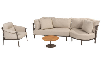 Ezra Loungeset mit Loungestuhl und Volta Coffeetable