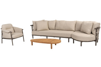 Ezra Loungesofa mit Finn Couchtisch