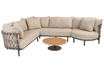 Ezra Eck-Loungeset mit Volta Salontisch