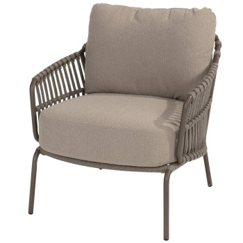 Capalbio low dining chair terre with 2 cushions