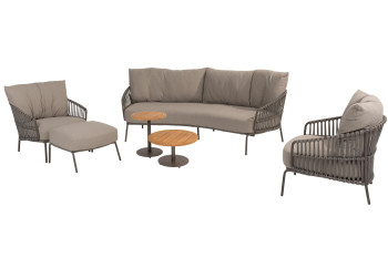 Capalbio Loungeset mit Hocker und Volta Coffeetables