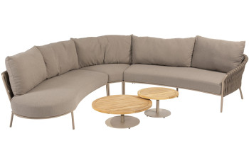 Comino Eck-Loungeset mit Volta Coffeetables