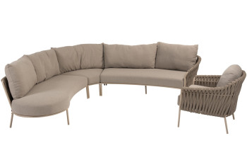 Comino Eck-Loungeset mit Low-Dining Stuhl