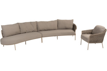 Comino loungebank met low-dining stoel
