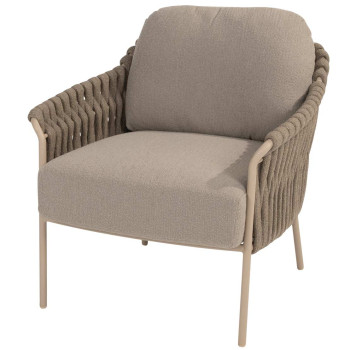 Comino low dining chair latte with 2 cushions