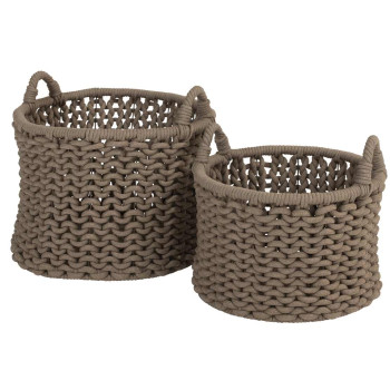 Amber set of 2 baskets 65 X 50 and 55 X 40 cm