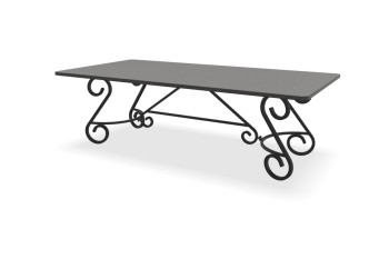 Granit Rechteckiger Black Pearl Tisch Bordeaux