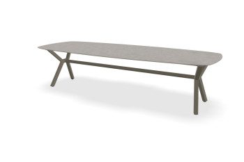 Dekton Rechteckiger Bootsformiger Grigio Low-dining Tisch Teano