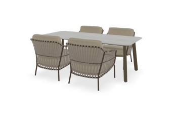 Dekton Rechteckiger Trevi Low-dining Tisch Imperia mit Capalbio low dining Stühlen